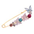 thumbnail image 1 of Brooch Pin 3D Flower Decor Scarf Pin with Rhinestone Inlay Thick Stable Lock Anti-exposure Suits Coats Sweaters Pin, 1 of 8