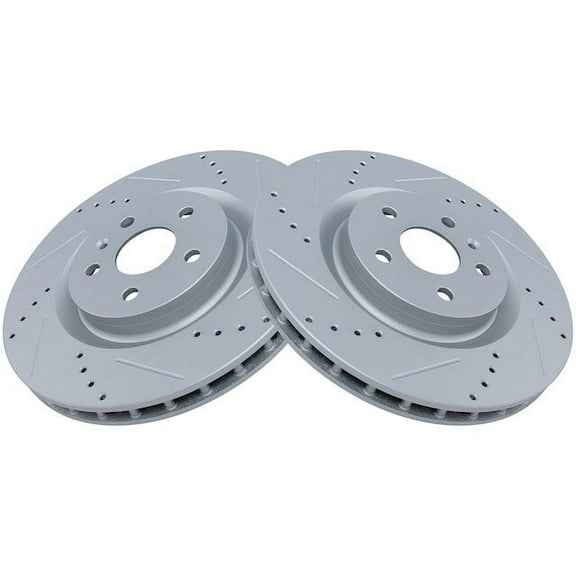 Front Brake Rotor Set 2 Piece - Compatible with 2010 - 2015 Chevy Camaro SS 2011 2012 2013 2014