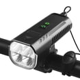 thumbnail image 1 of Faro de bicicleta Luz delantera de bicicleta con bocina USB recargable faro de bicicleta impermeable ciclismo lámpara de luz de conducción nocturna 8 modos de iluminación Abanopi  Faro de bicicleta, 1 of 7