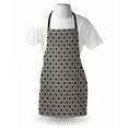 thumbnail image 4 of Geometric Apron, Repetitive Triangular Pattern Contemporary Design, Unisex Kitchen Bib with Adjustable Neck for Cooking Gardening, Adult Size, Charcoal Grey Eggshell, by Ambesonne, 4 of 4