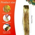 thumbnail image 6 of HXRH Gold Christmas Tinsel Strands 19.6 inch Metallic Christmas Tree Icicle Tinsel Foil Fringes Festivals Hanging Decorations Home Holiday Birthday Wedding Anniversary Party Supplies 3000 Pcs, 6 of 6