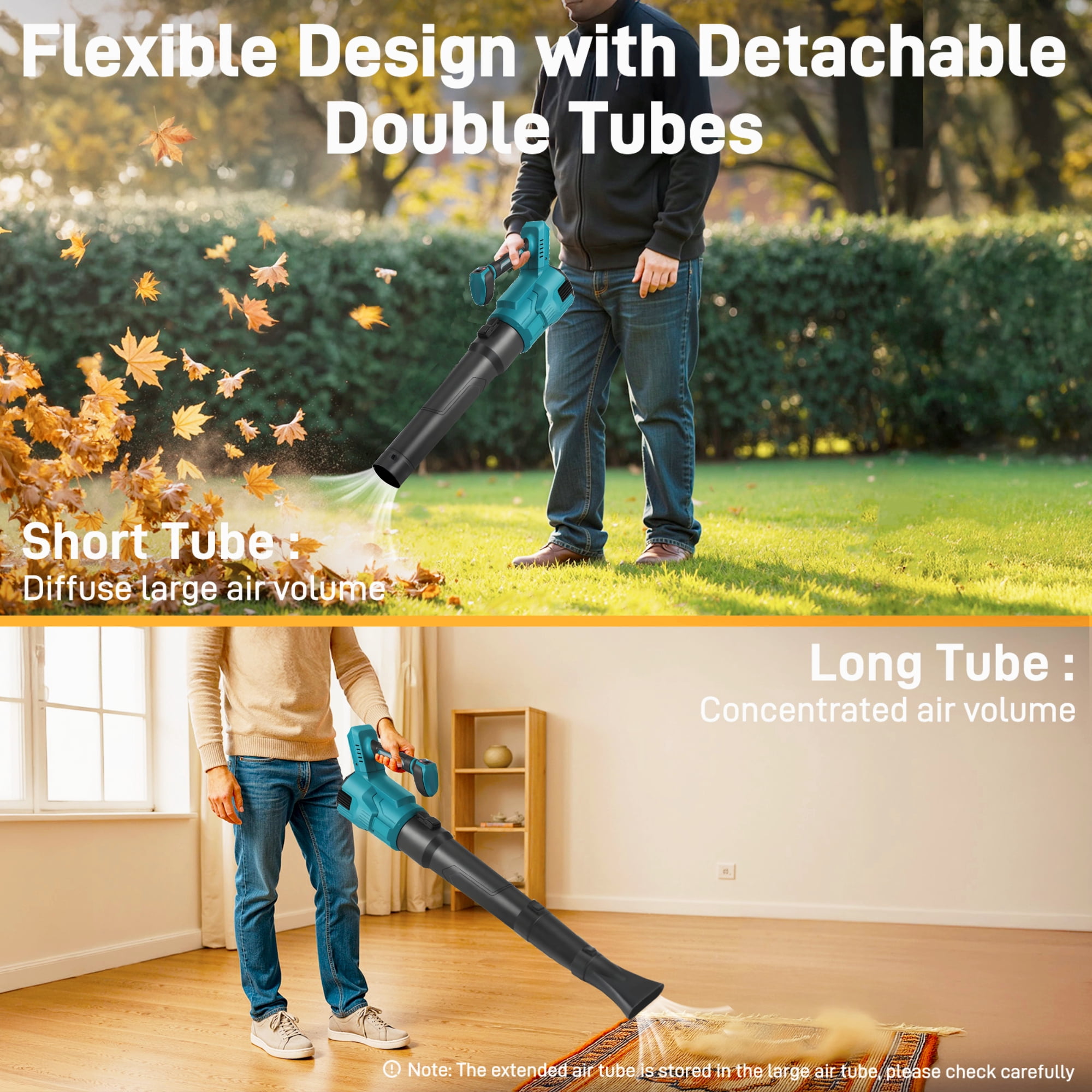 Leaf Blower,GOCHIFIX 580CFM/190MPH Brushless Electric Cordless Leaf Blower with 2PCS Batteries and 3 Nozzles,25000 RPM Lightweight Leaf Blowers for Patio Cleaning, Lawn Care