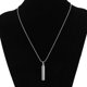 thumbnail image 2 of Collar con colgante de encanto de cremación de urna conmemorativa de tubo de plata, titular de ceniza de Sunnimix collar, 2 of 6