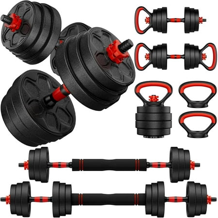 Adjustable Dumbbell Set 20 33 45 70 90 Lbs 4 in 1 Convertible Free Weight Set for Home Gym