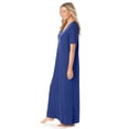 thumbnail image 3 of Dreams & Co. Plus Size V-Neck Short Sleeve Maxi Lounger, 3 of 6