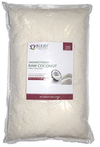 Blue Lily Organics Unsweetened Fine Shredded Coconut 5 lb Certified Organic by