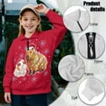 thumbnail image 6 of Chririnla Christmas Hamsters Capyabra Kids Gym Hoodies Half Zipper Sweatshirt Pullover Sweatshirts Athletic Sportswear for Workout Run Exercise Fitness Size 5-6, 6 of 7