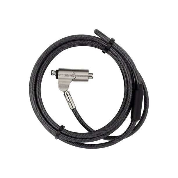 Targus DEFCON N-KL Mini Keyed Cable Lock - Verrouillage de Câble de Sécurité - Noir, Argent - 6 ft