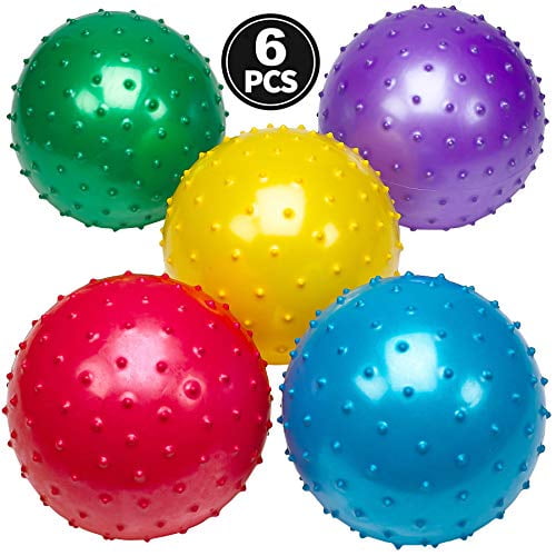 SBYURE 10 Pack Knobby Balls,7.87 Inch Sensory Balls,Assorted Colors,Sold Deflated,Fun Bouncy Ball Party Favors,Sports Game for Kids,Teens and Adults 