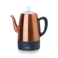 thumbnail image 2 of Euro Cuisine Stainless Steel 8-Cups  Electric Percolator Coffee Pot Copper Finish (PER08), 2 of 6