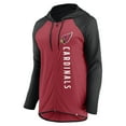 thumbnail image 2 of Women's Fanatics Cardinal/Black Arizona Cardinals Forever Fan Full-Zip Hoodie, 2 of 3
