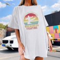 thumbnail image 2 of YDLCAFD T-Shirts pour Femmes Col en V Graphique Mode Décontractée Haut Col Rond T-Shirts Été Manches Courtes Décontracté Ample Imprimés Amusants T-Shirts Haut, 2 of 4