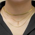 thumbnail image 5 of JeenMata Multipack 3 pcs 'G' Initial Charm Necklace Set - Initial Layered Necklace for Women in Yellow Gold Plated, Anniversary, Birthday, Christmas, 5 of 6