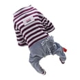 thumbnail image 2 of Billuyoard Mono para mascotas, reemplazo a rayas, transpirable, lavable, Unisex, para interiores y exteriores, ropa para mascotas, ropa, regalo de Ropa para mascotas Marrón, 2 of 6