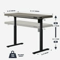 thumbnail image 7 of KOWO 55" K305 Electric Height Adjustable Standing Desk with Back Board and Drawer, Grey Oak/Black, 7 of 7