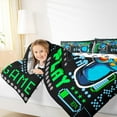 thumbnail image 4 of jejeloiu Pixel Miners Grid Bedding Comforter Set,Boys Gamepad Console Twin Comforter Sets,Teens Video Game Bedding Set For Kids,Microfiber Bedroom Decor Reversible,2pcs, 4 of 8