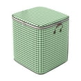 thumbnail image 1 of Sac de Rangement pour Couette Pied-de-Poule Vert Panier de Rangement pour Garde-Robe Emballage de Vêtements Portable, 1 of 7