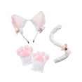 thumbnail image 2 of Disfraz de gatito adorable Yuyangstore con orejas de gato Cola larga para niños Blanco, 2 of 8