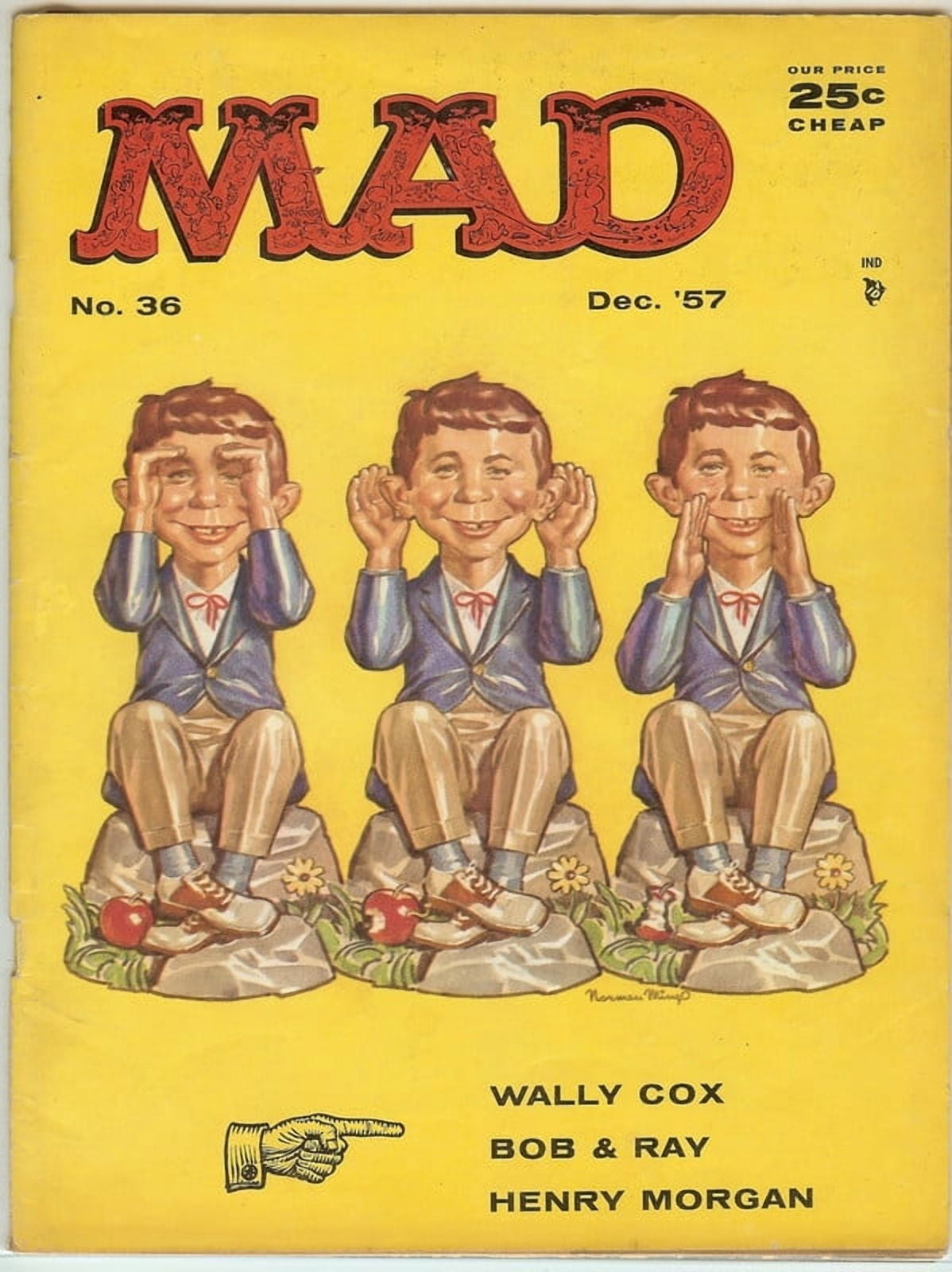 MAD Magazine Vintage Collectible #36 Dec 1957 Fine (FN)
