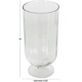 thumbnail image 3 of DecMode Glass Ribbed Fluted Candle Holder with Elevated Base, 3 of 9