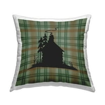 Stupell Industries Green Plaid Cabin Decorative Printed Throw Pillow Design by Jacki Frerichs