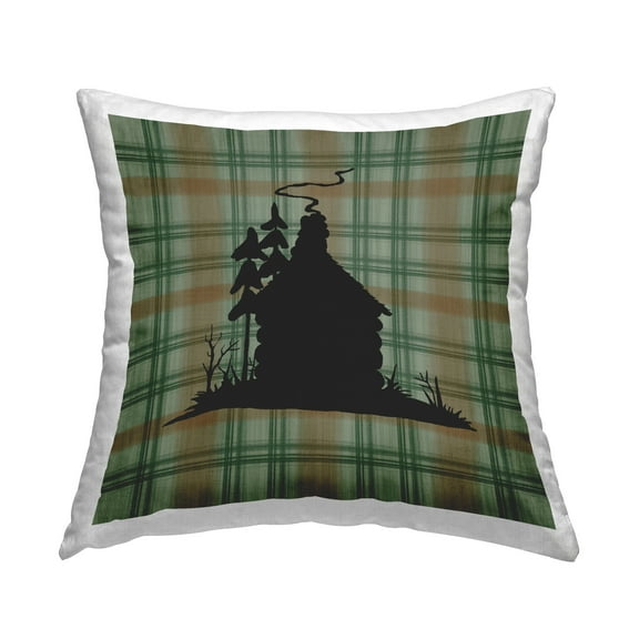 Stupell Industries Green Plaid Cabin Decorative Printed Throw Pillow Design by Jacki Frerichs