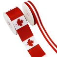 thumbnail image 1 of Cinta YERELO con bandera de Canadá, 2 rollos de 20 yardas, grosgrain, 1 of 9