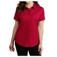 thumbnail image 2 of Yellow Rooster Womens Short Sleeve Easy Care Shirt Red/Light Stone M, 2 of 7