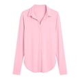 thumbnail image 4 of CYMMPU Women's UPF 50+ Long Sleeve Sun Protection Shirt, Lapel Collar Button Down Lightweight Outdoor Cover Up Pink S, 4 of 5