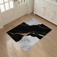 thumbnail image 3 of ODIKA 3'x5' Washable Accent Rug Pet Friendly, Non-Shedding Mat Swirl Abstract Minimalist Veined Streaks Flow Symmetrical Motif for Bedside, Nursery Room, 3 of 7