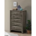 thumbnail image 2 of Maklaine Contemporary Engineered Wood 5 Drawer Chest in Gray, 2 of 5