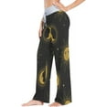 thumbnail image 2 of Women's Sun and Moon in Starry Sky Pajama Pants, Casual Pajama Bottoms Lounge Pants Wide Leg, 2 of 7