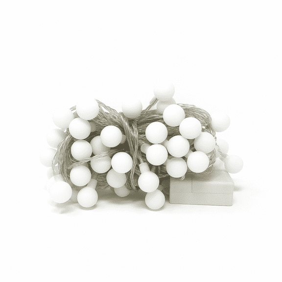 Elegani 50 LED Warm White String Light Bulbs with Connector – 16ft Plug-In, 8 Lighting Modes, Indoor/Outdoor Decorative Lighting for Holiday, Party, and Home Décor