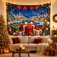 thumbnail image 2 of Moon Stars Magical with Village Night During, Mystical Fantasy for Space Lovers, Galaxy Room Decor Room Accent, Christmas Gift, Tapestry Wall Hanging for Bedroom and Dorm, 2 of 6