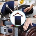 thumbnail image 3 of Navy Blue Black Ombre Kitchen Towels Set of 4, Water Absorbent Dish Towel, Modern Abstract Striped Gradient Decorative Hand Towels - Quick Drying Cloth for Cooking Baking, 18x28 Inch, 3 of 8