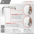 thumbnail image 4 of Stylish 12 ⅝" Ht Single Handle Brushed Stainless Steel Pull Down Kitchen Faucet & Soap Dispenser K130SS01S, 4 of 9