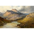 thumbnail image 2 of Alfred de Bréanski 24x17 Gold Ornate Framed and Double Matted Museum Art Print Titled - Loch Lomond; a Trout Stream Near Stirling, 2 of 4