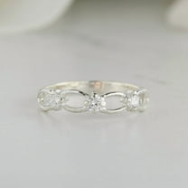 vylahjewellery Plated White Gold Three Round Stones Elegant Engagement Rings Women’s Promise or Stackable Handmade Jewelry Classic Wedding Band Styles