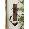 thumbnail image 2 of DecMode Bronze Metal Scroll Wall Sconce, 2 of 8