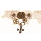 thumbnail image 5 of Elegantes collares de encaje de moda para mujer, estilo retro, estilo steampunk, con esqueleto y calavera, accesorio de fiesta (café), 5 of 7