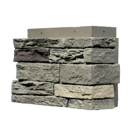 - NextStone™ Faux Polyurethane Stone Outside Corner Slatestone - Pewter