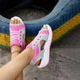 thumbnail image 5 of Open Toe Tennis Shoes, Contrast Paneled Cutout Lace-Up Muffin Sandals, Women Causal Summer Toe Platform Sneaker Sandals, 41, 5 of 5