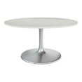 thumbnail image 2 of Gotham Dining Table 60" White & Silver, 2 of 7