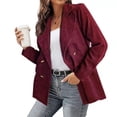 thumbnail image 1 of Puntoco Moda Mujer Color Sólido e Invierno Doble Botonadura Blazer Chaqueta Chaqueta Manga Larga Sin Capucha Casual Abrigo/Chaqueta Puntoco Puntoco-2583, 1 of 5