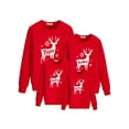 thumbnail image 2 of Diconna Family Matching Cartoon Elk Print Round Neck Long Sleeve Pullover, 2 of 8