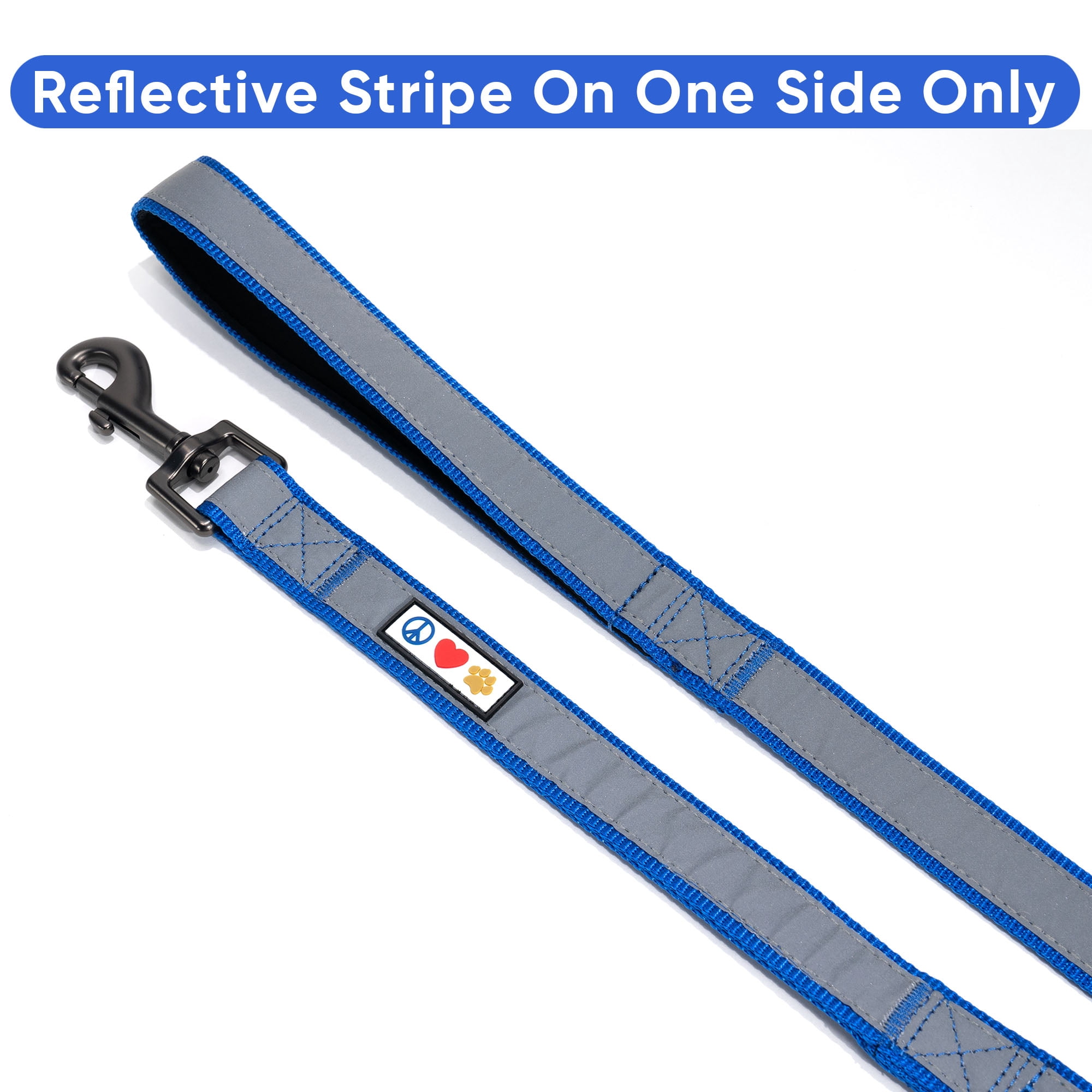 Pawtitas Double Handle Dog Leash Ideal for Medium and Large Dogs Training Dog Leash - Medium / Large - Blue