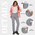 thumbnail image 4 of TACVASEN Women's Fleece Lined Hiking Ski Pants Waterproof Insulated Softshell Pants Outdoor Insulated Warm Pants Light Gray L, 4 of 6