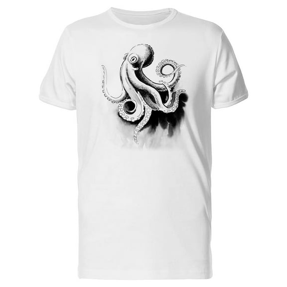Cool Grunge Octopus Sketch T-Shirt Men -Image by Shutterstock, Male x-Large