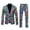 Blue, variant on Mens 3D Digital Printed Long Sleeve Lapel Button Suit Jacket Trousers Set with Pocket Large Size Light Business Suit Cape