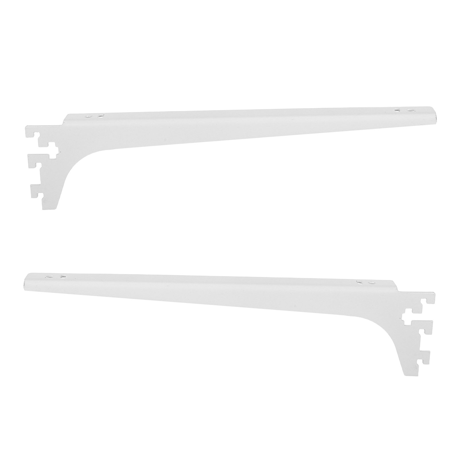Luxshiny 2Pcs White Utility Shelf Rod Brackets Metal Shelving Bracket for Bedroom Bathroom Storage
